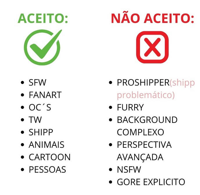 Aceito/nãoaceito
